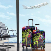 Graffiti Hip Hop Luggage Cover with Neon Bear and Street Artist Panda Design - Wonder Print Shop