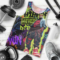 Graffiti Hip Hop Men Tank Top with Neon Bear and Street Artist Panda Design - Wonder Print Shop