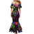 Graffiti Hip Hop Mermaid Dress with Neon Bear and Street Artist Panda Design - Wonder Print Shop
