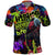 Graffiti Hip Hop Polo Shirt with Neon Bear and Street Artist Panda Design - Wonder Print Shop