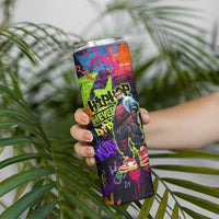 Graffiti Hip Hop Skinny Tumbler with Neon Bear and Street Artist Panda Design - Wonder Print Shop