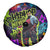 Graffiti Hip Hop Spare Tire Cover with Neon Bear and Street Artist Panda Design - Wonder Print Shop