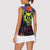 Graffiti Hip Hop Women Sleeveless Polo Shirt with Neon Bear and Street Artist Panda Design - Wonder Print Shop