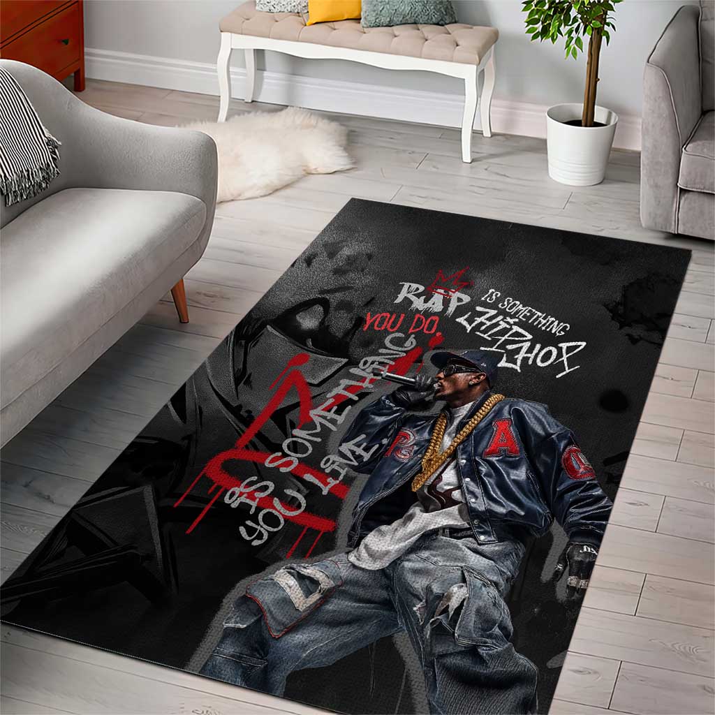 Rap Star Streetwear Area Rug with Graffiti Lettering and Hip Hop - Wonder Print Shop