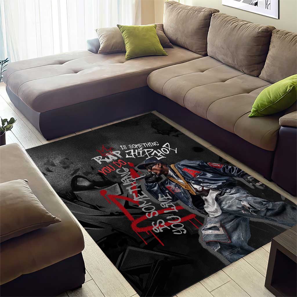 Rap Star Streetwear Area Rug with Graffiti Lettering and Hip Hop - Wonder Print Shop