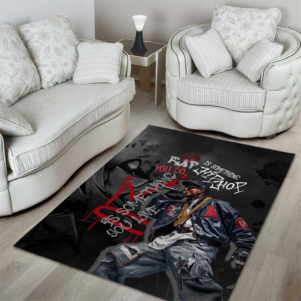 Rap Star Streetwear Area Rug with Graffiti Lettering and Hip Hop - Wonder Print Shop