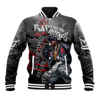 Rap Star Streetwear Baseball Jacket with Graffiti Lettering and Hip Hop - Wonder Print Shop