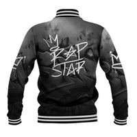 Rap Star Streetwear Baseball Jacket with Graffiti Lettering and Hip Hop - Wonder Print Shop