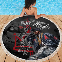 Rap Star Streetwear Beach Blanket with Graffiti Lettering and Hip Hop - Wonder Print Shop