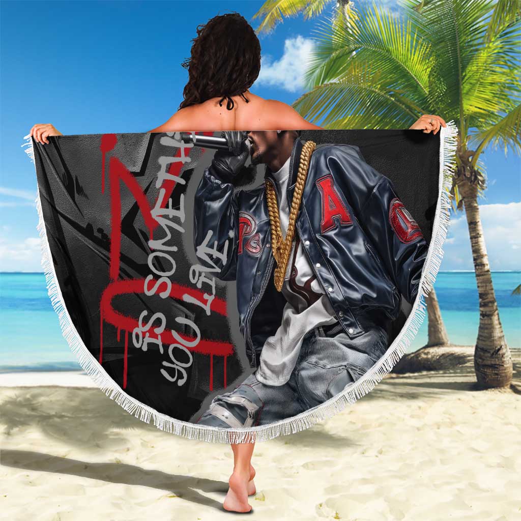 Rap Star Streetwear Beach Blanket with Graffiti Lettering and Hip Hop - Wonder Print Shop