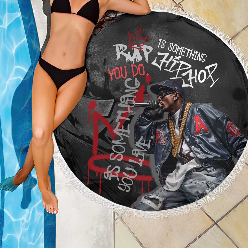 Rap Star Streetwear Beach Blanket with Graffiti Lettering and Hip Hop - Wonder Print Shop