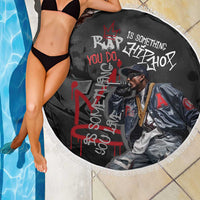 Rap Star Streetwear Beach Blanket with Graffiti Lettering and Hip Hop - Wonder Print Shop
