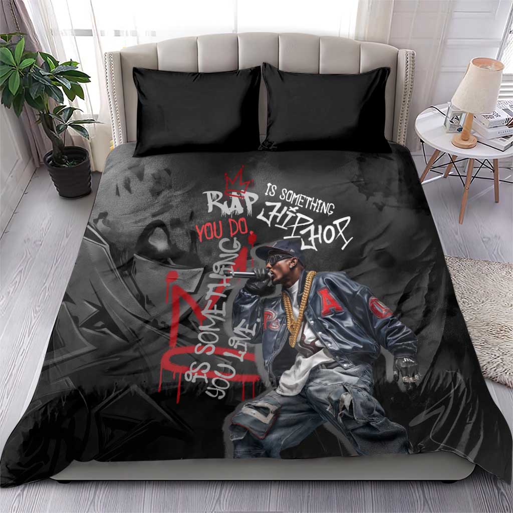 Rap Star Streetwear Bedding Set with Graffiti Lettering and Hip Hop - Wonder Print Shop