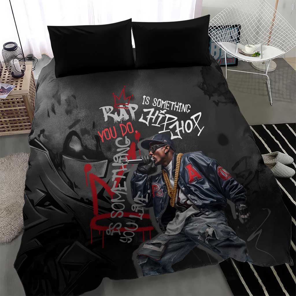 Rap Star Streetwear Bedding Set with Graffiti Lettering and Hip Hop - Wonder Print Shop