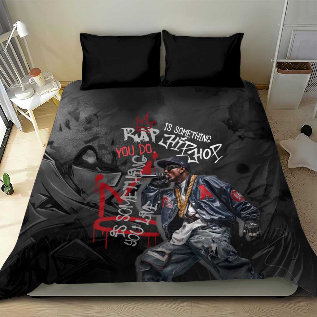 Rap Star Streetwear Bedding Set with Graffiti Lettering and Hip Hop - Wonder Print Shop