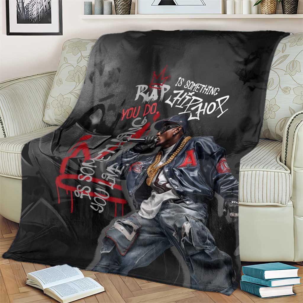 Rap Star Streetwear Blanket with Graffiti Lettering and Hip Hop - Wonder Print Shop