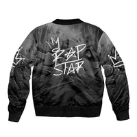 Rap Star Streetwear Bomber Jacket with Graffiti Lettering and Hip Hop - Wonder Print Shop