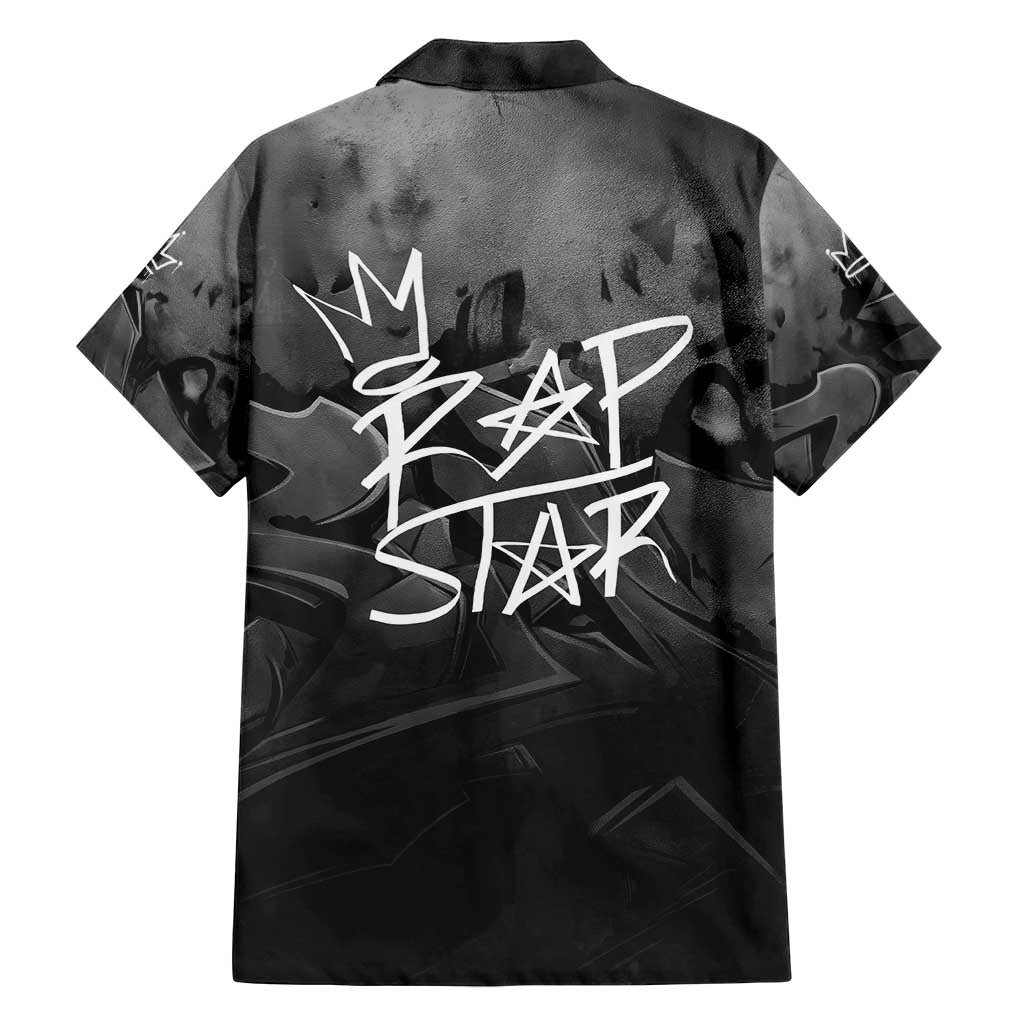 Rap Star Streetwear Family Matching Long Sleeve Bodycon Dress and Hawaiian Shirt with Graffiti Lettering and Hip Hop - Wonder Print Shop