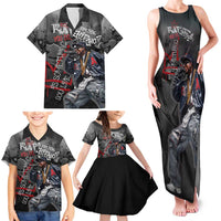 Rap Star Streetwear Family Matching Tank Maxi Dress and Hawaiian Shirt with Graffiti Lettering and Hip Hop - Wonder Print Shop
