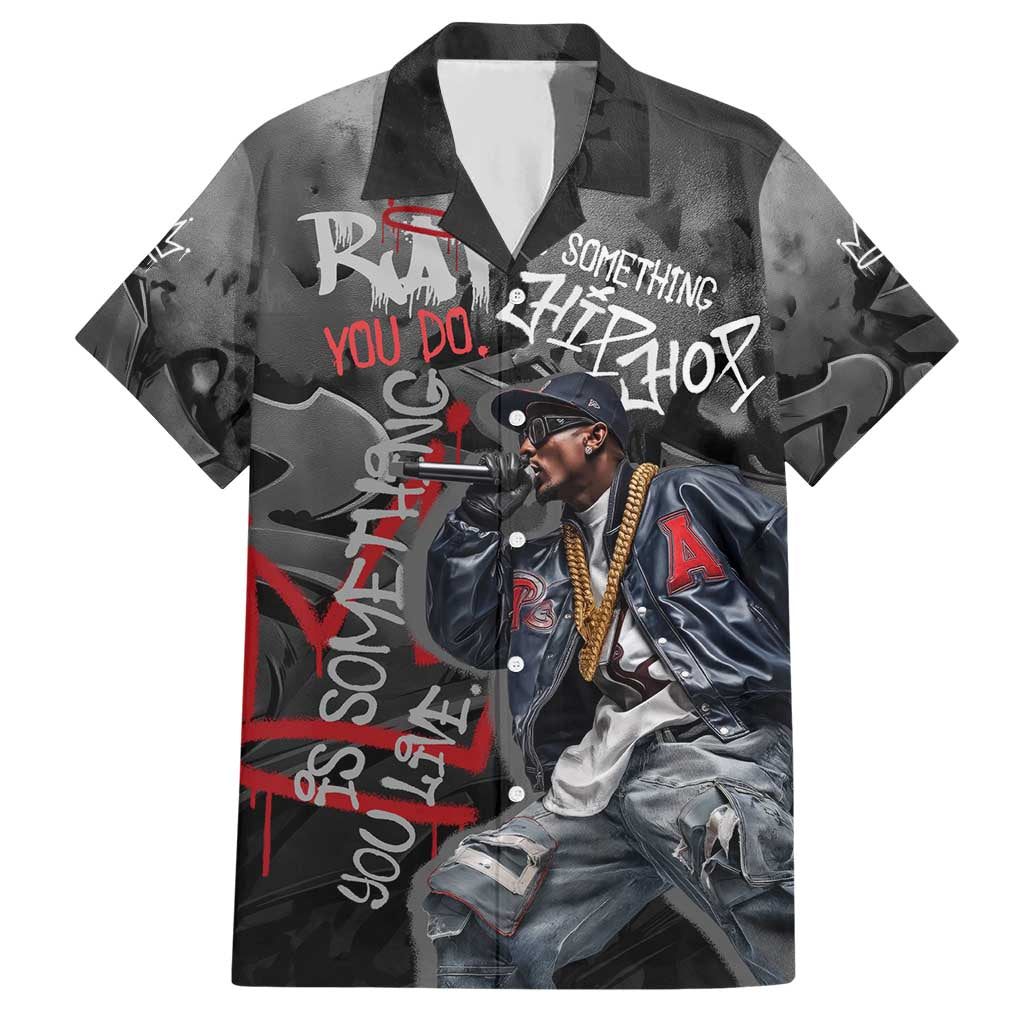 Rap Star Streetwear Hawaiian Shirt with Graffiti Lettering and Hip Hop - Wonder Print Shop