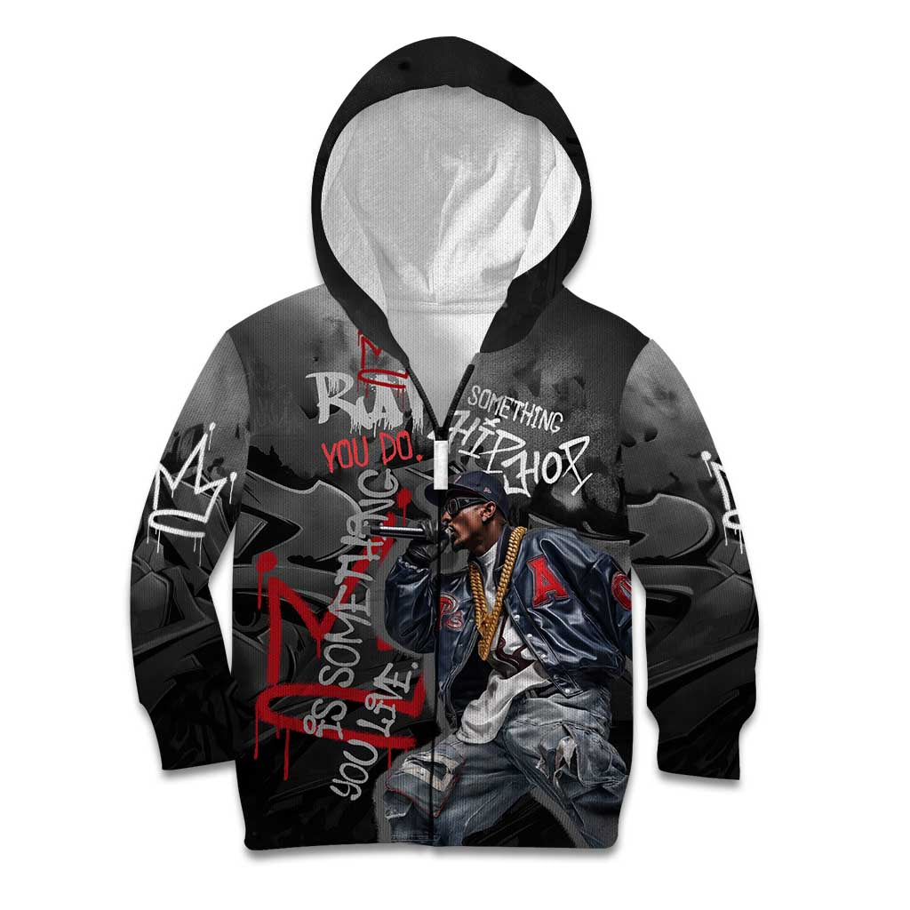 Rap Star Streetwear Kid Hoodie with Graffiti Lettering and Hip Hop - Wonder Print Shop