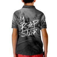 Rap Star Streetwear Kid Polo Shirt with Graffiti Lettering and Hip Hop - Wonder Print Shop