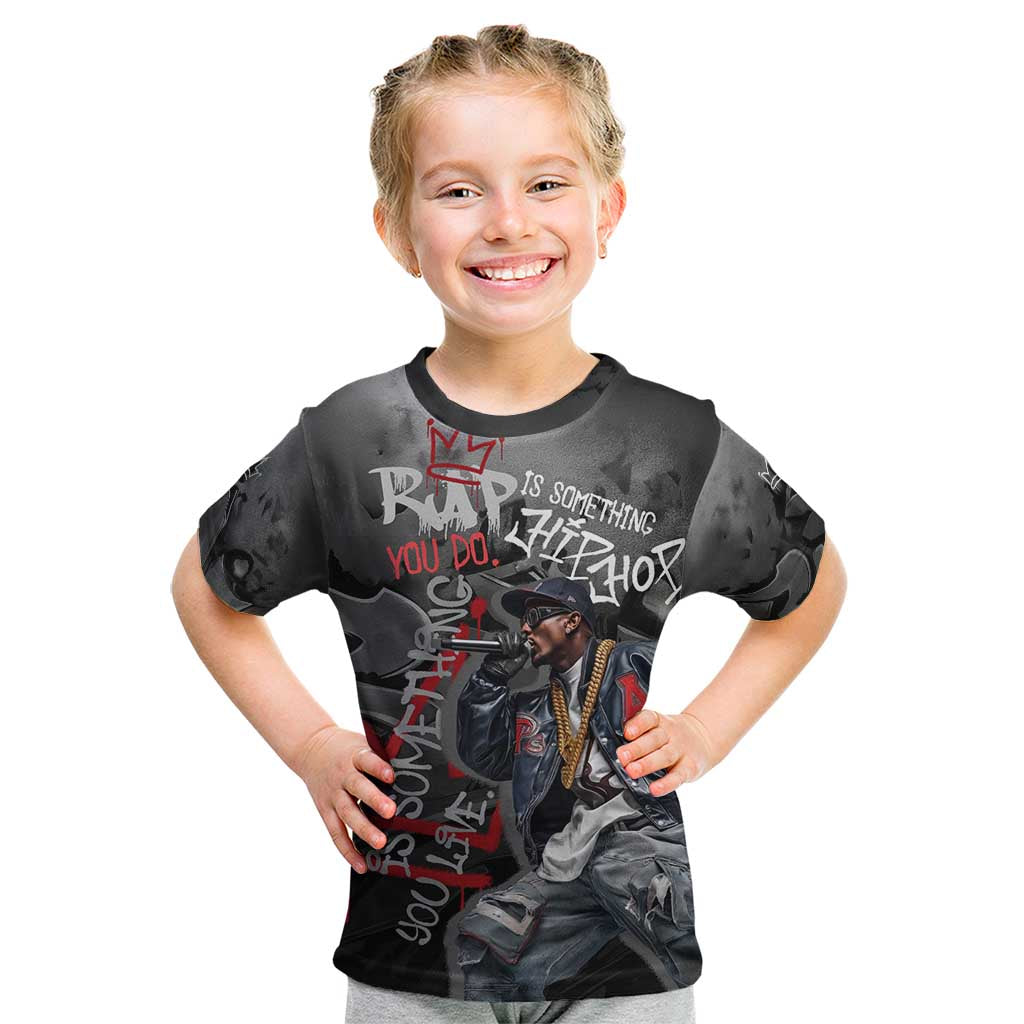 Rap Star Streetwear Kid T Shirt with Graffiti Lettering and Hip Hop - Wonder Print Shop