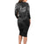 Rap Star Streetwear Long Sleeve Bodycon Dress with Graffiti Lettering and Hip Hop - Wonder Print Shop