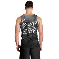 Rap Star Streetwear Men Tank Top with Graffiti Lettering and Hip Hop - Wonder Print Shop