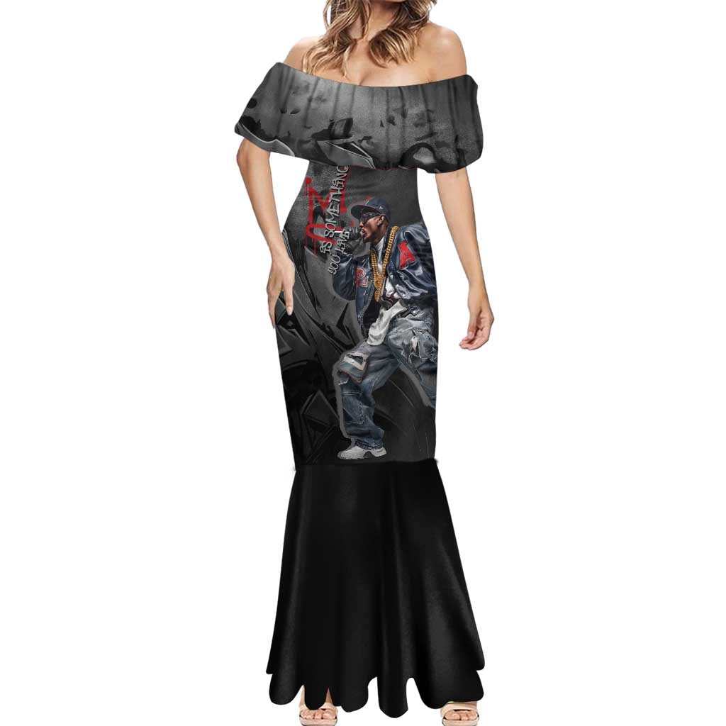 Rap Star Streetwear Mermaid Dress with Graffiti Lettering and Hip Hop - Wonder Print Shop