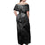 Rap Star Streetwear Off Shoulder Maxi Dress with Graffiti Lettering and Hip Hop - Wonder Print Shop