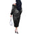 Rap Star Streetwear Off The Shoulder Long Sleeve Dress with Graffiti Lettering and Hip Hop - Wonder Print Shop
