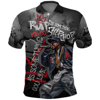 Rap Star Streetwear Polo Shirt with Graffiti Lettering and Hip Hop - Wonder Print Shop