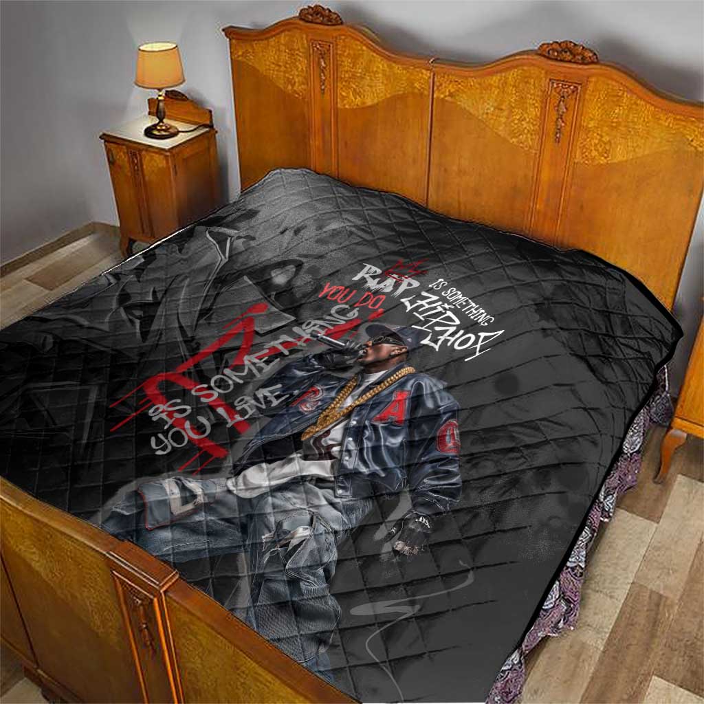Rap Star Streetwear Quilt with Graffiti Lettering and Hip Hop - Wonder Print Shop
