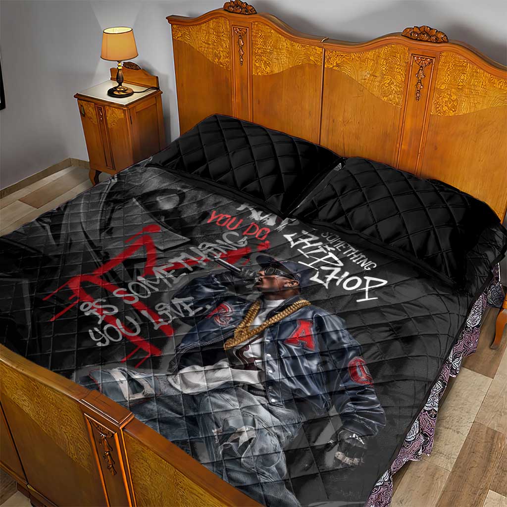 Rap Star Streetwear Quilt Bed Set with Graffiti Lettering and Hip Hop - Wonder Print Shop