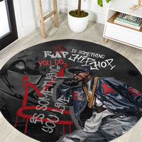 Rap Star Streetwear Round Carpet with Graffiti Lettering and Hip Hop - Wonder Print Shop
