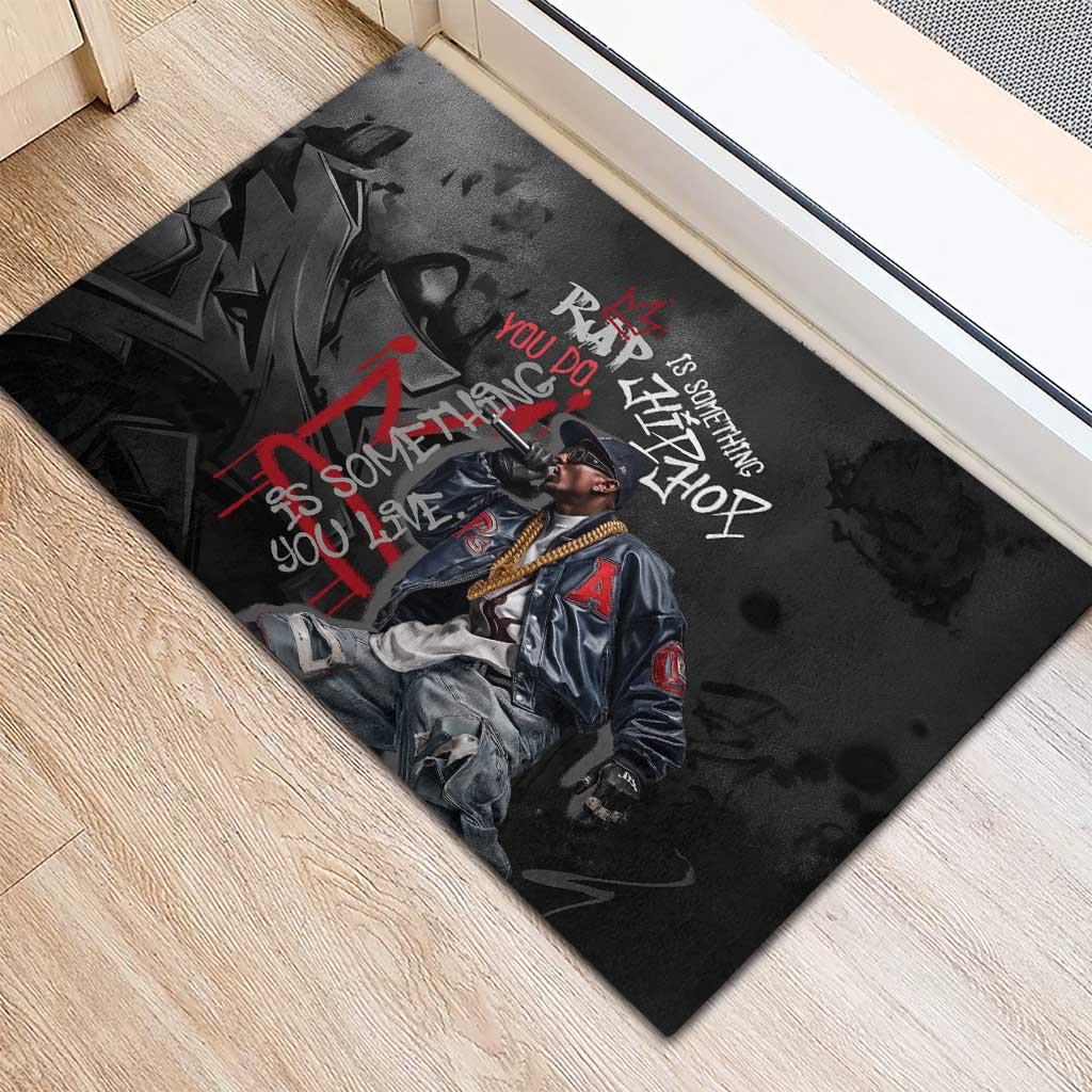Rap Star Streetwear Rubber Doormat with Graffiti Lettering and Hip Hop - Wonder Print Shop