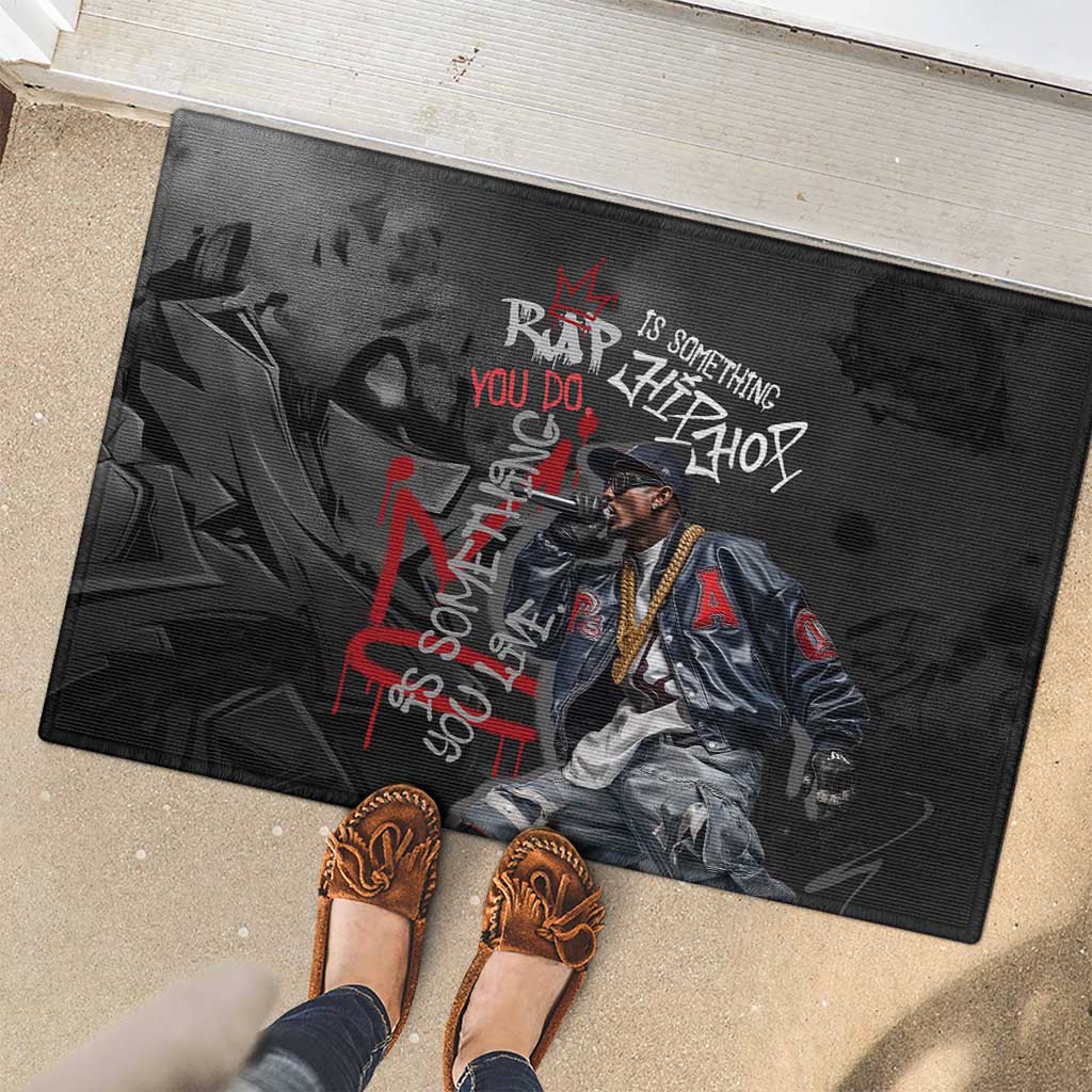 Rap Star Streetwear Rubber Doormat with Graffiti Lettering and Hip Hop - Wonder Print Shop