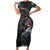 Rap Star Streetwear Short Sleeve Bodycon Dress with Graffiti Lettering and Hip Hop - Wonder Print Shop
