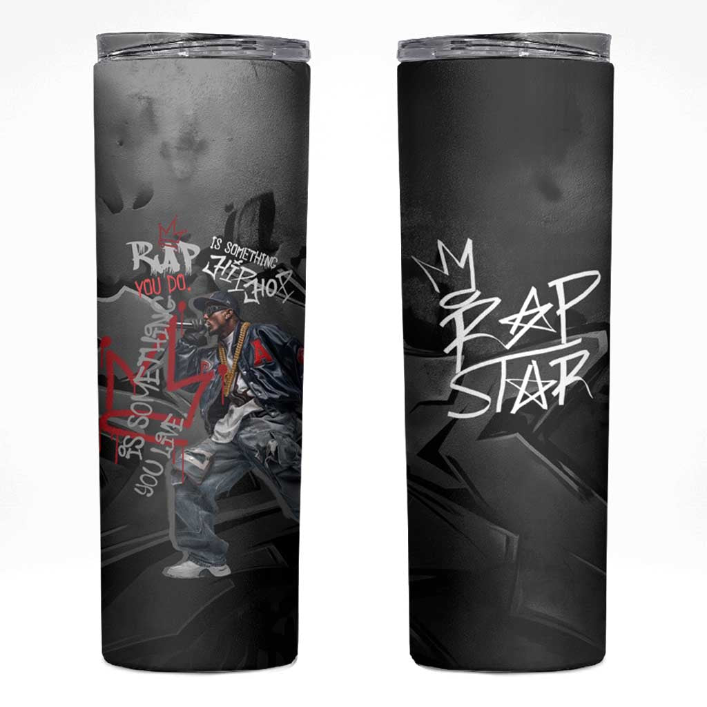 Rap Star Streetwear Skinny Tumbler with Graffiti Lettering and Hip Hop - Wonder Print Shop