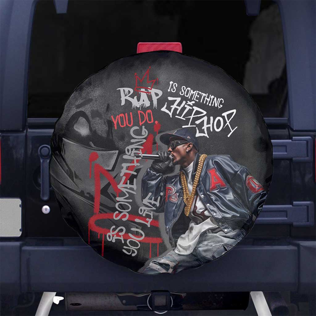 Rap Star Streetwear Spare Tire Cover with Graffiti Lettering and Hip Hop - Wonder Print Shop