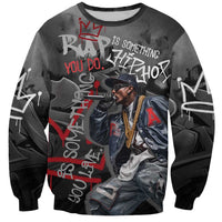 Rap Star Streetwear Sweatshirt with Graffiti Lettering and Hip Hop - Wonder Print Shop