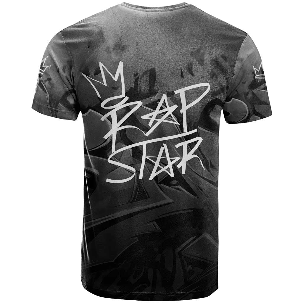 Rap Star Streetwear T Shirt with Graffiti Lettering and Hip Hop - Wonder Print Shop