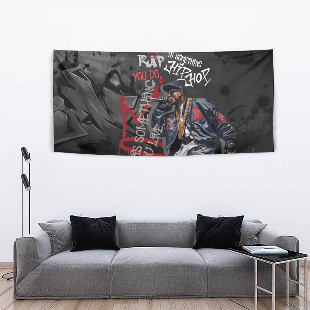 Rap Star Streetwear Tapestry with Graffiti Lettering and Hip Hop - Wonder Print Shop
