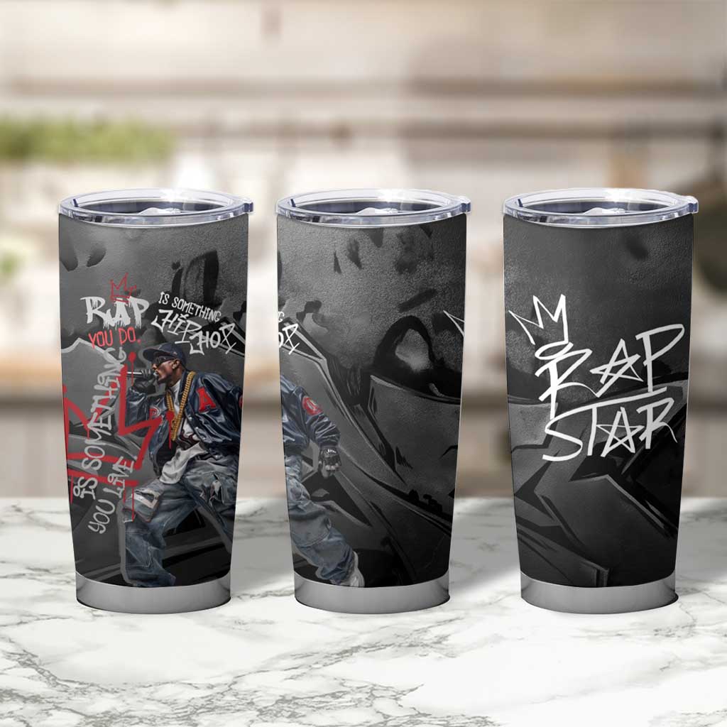 Rap Star Streetwear Tumbler Cup with Graffiti Lettering and Hip Hop - Wonder Print Shop
