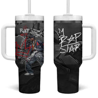 Rap Star Streetwear Tumbler With Handle with Graffiti Lettering and Hip Hop - Wonder Print Shop