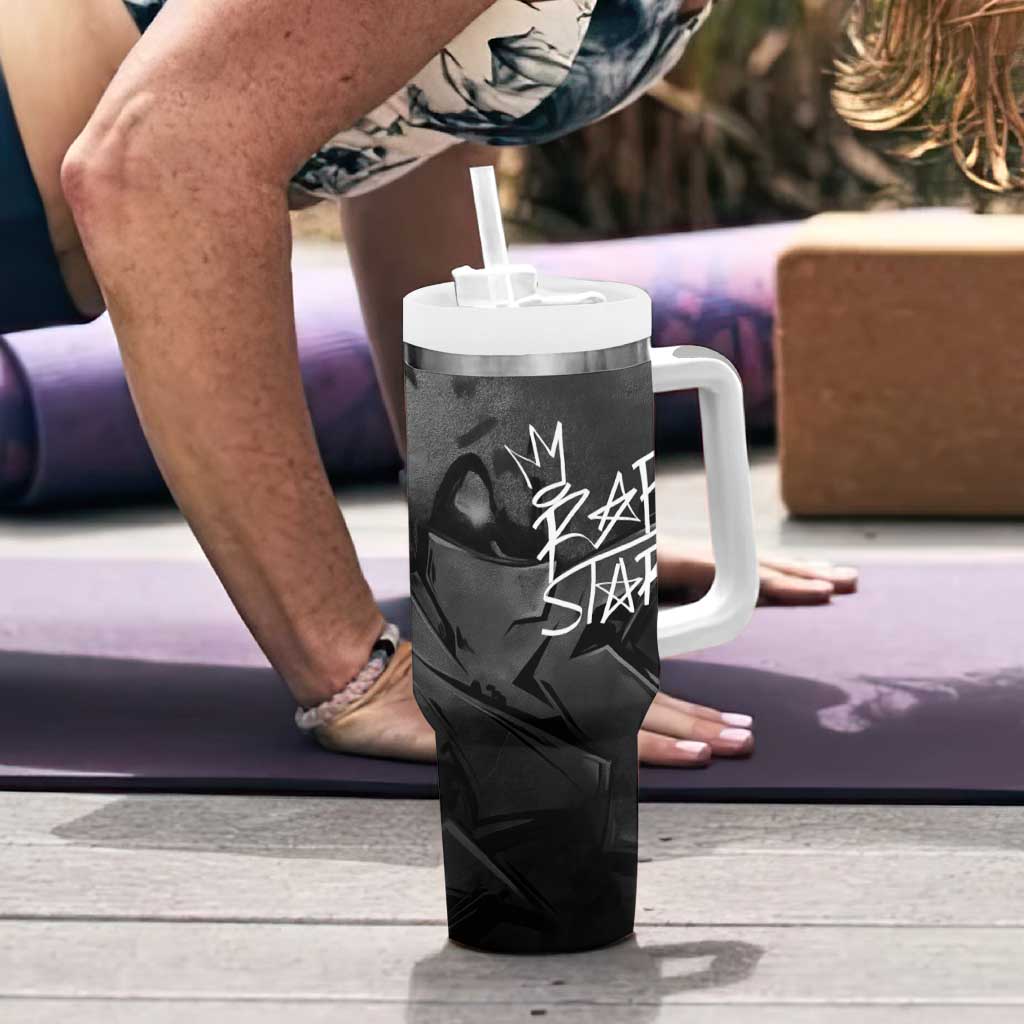 Rap Star Streetwear Tumbler With Handle with Graffiti Lettering and Hip Hop - Wonder Print Shop