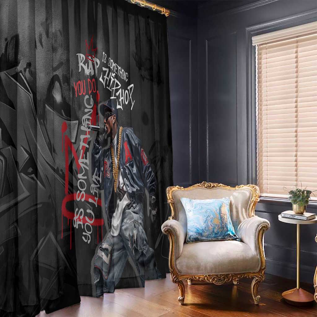 Rap Star Streetwear Window Curtain with Graffiti Lettering and Hip Hop - Wonder Print Shop