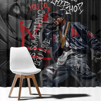 Rap Star Streetwear Window Curtain with Graffiti Lettering and Hip Hop - Wonder Print Shop