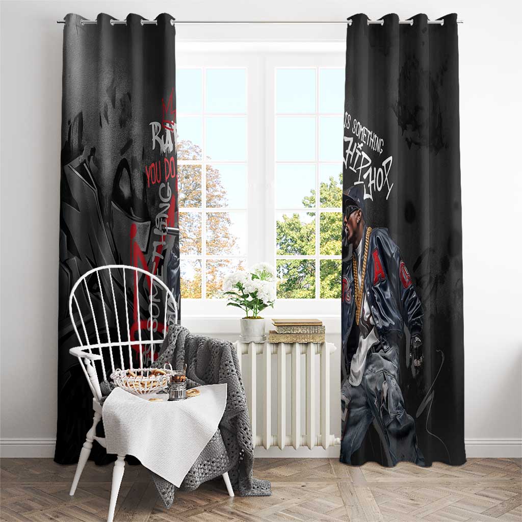 Rap Star Streetwear Window Curtain with Graffiti Lettering and Hip Hop - Wonder Print Shop